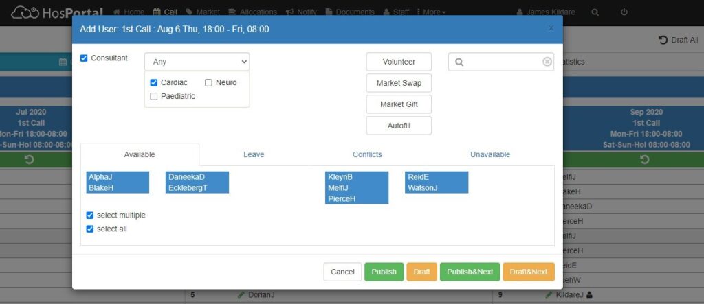 Cool Call Rosters New features to manage complex call rosters | Hosportal Australia ...
